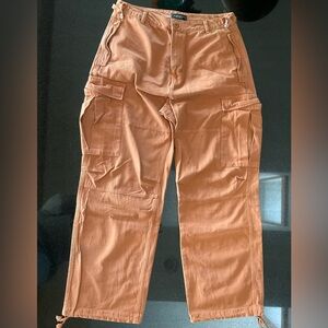 Velvet Heart Cargo Wide Leg Pants in Brown